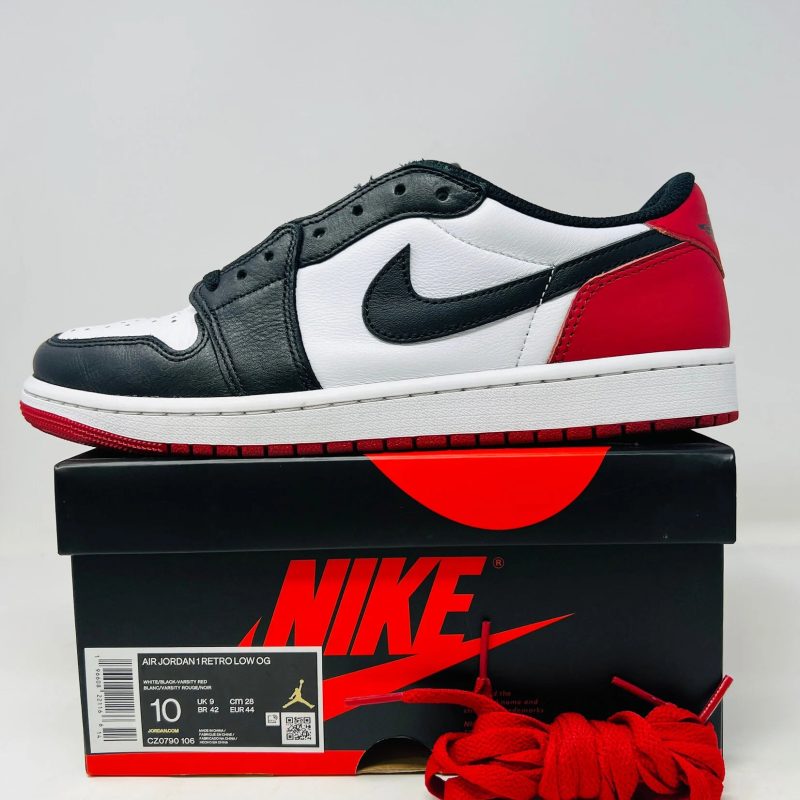 jordan jordan 1 retro low og black toe 2023