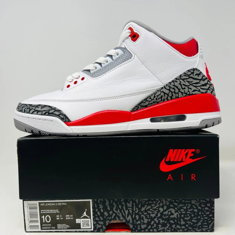 jordan jordan 3 retro fire red 2022