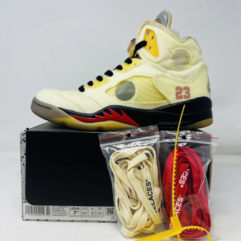 off white jordan 5 retro off white sail